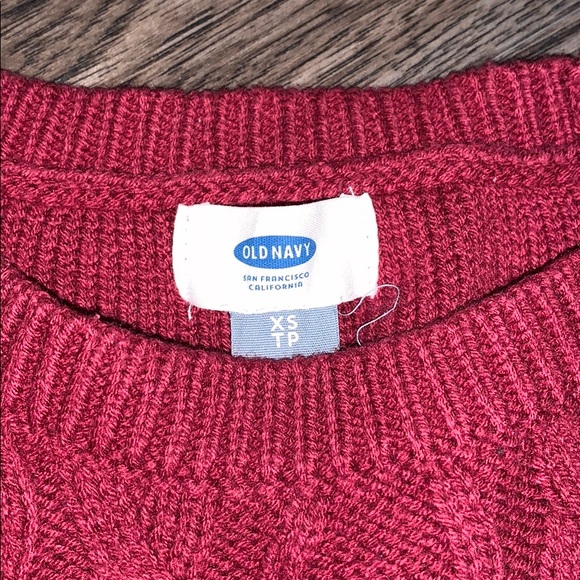 Old Navy XS Burgundy Red Cableknit Dress - Picture 2 of 3
